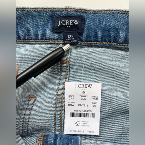 J.Crew patch pocket straight-leg jean NWT  26 - Picture 4 of 6